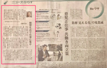 〘メディア〙6/11日本経済新聞に安藤へのインタビュー記事「朝型生活で仕事に集中」が掲載されました